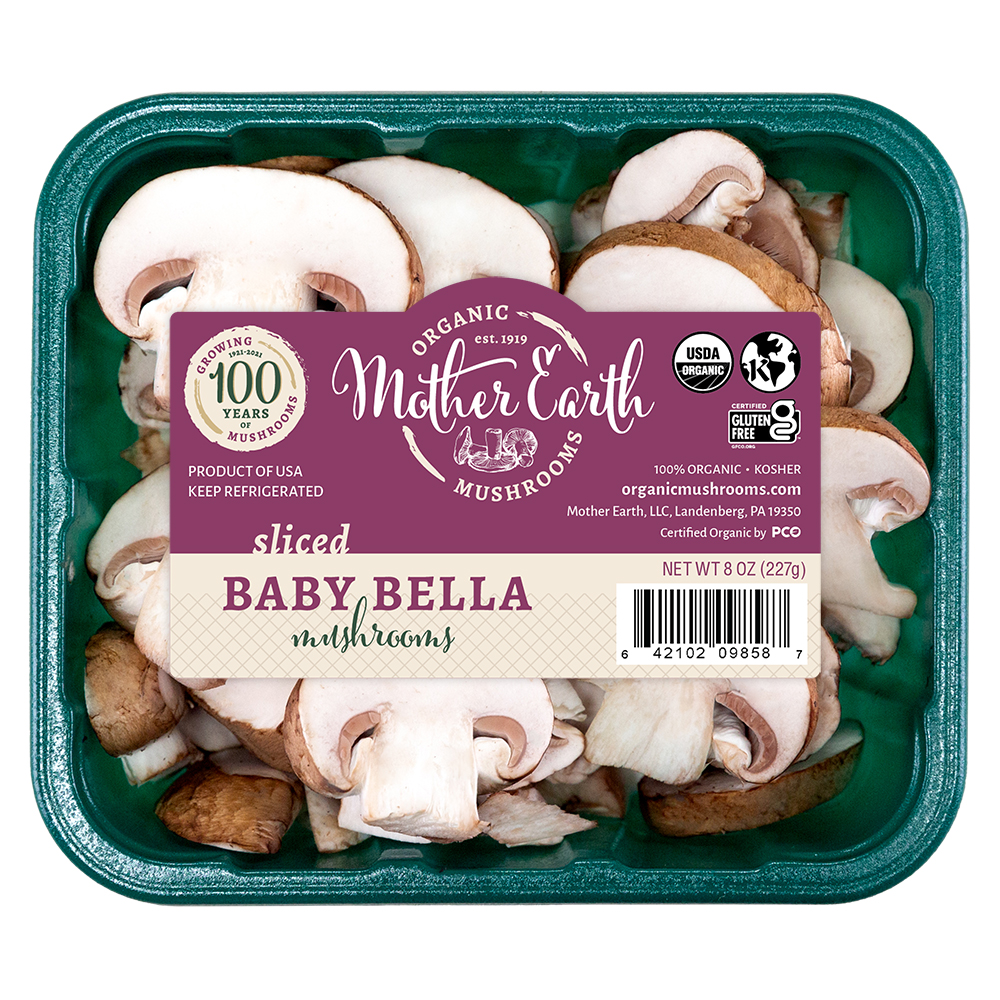 Mother Earth Organic Mushrooms Sliced Baby Bella product