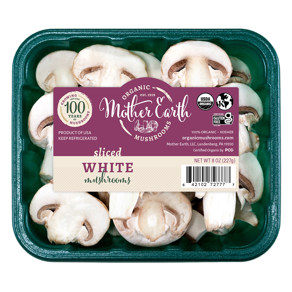 Mother Earth Organic Mushrooms Sliced White product